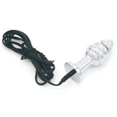 Bipolar Metal Electric Shock Butt Plug - A